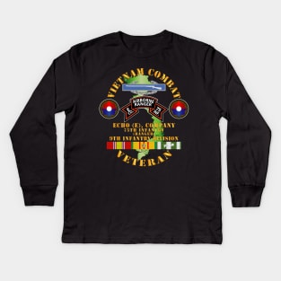 Vietnam Combat Vet - E Co 75th Infantry (Ranger) - 9th ID SSI Kids Long Sleeve T-Shirt